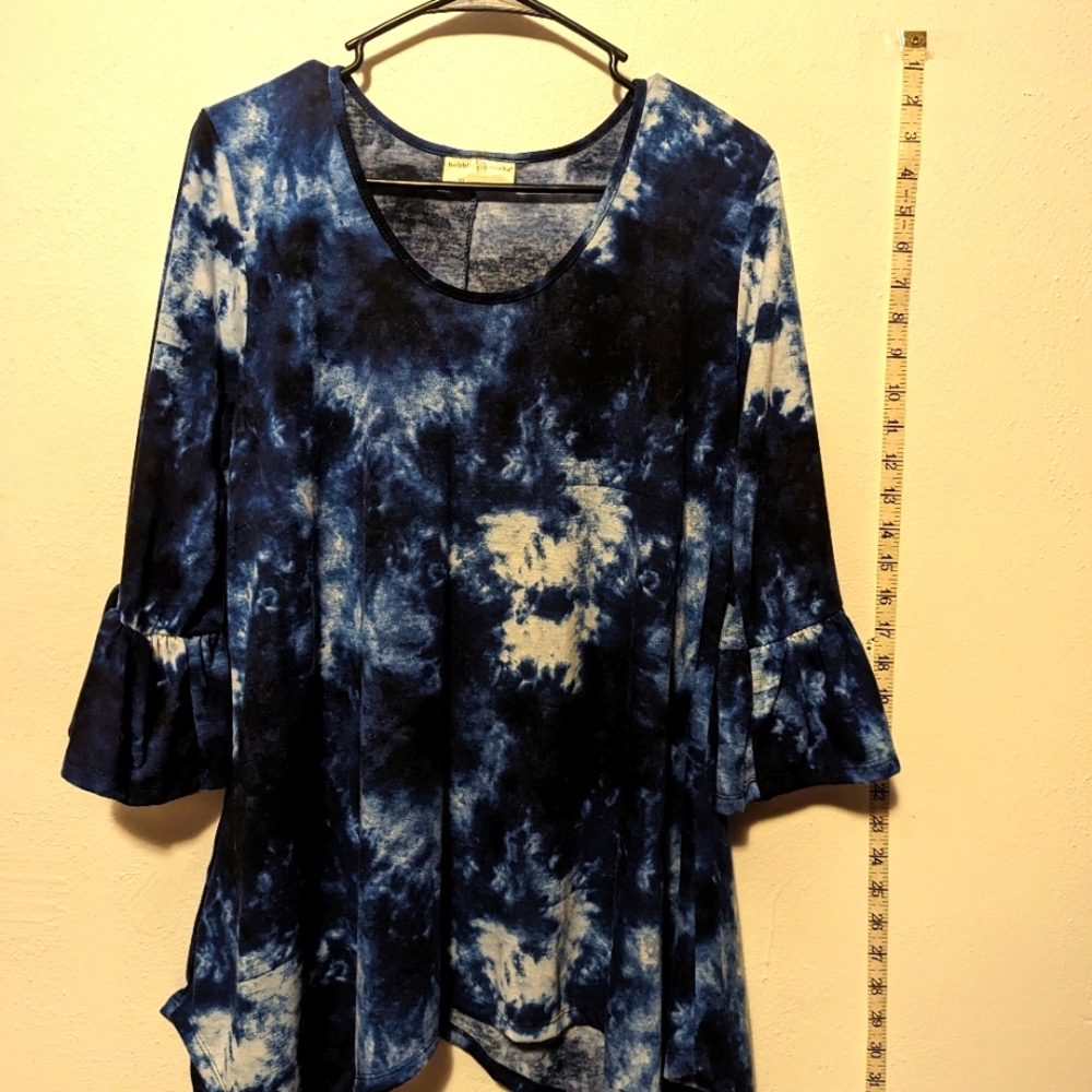 Shirt, bobbie Brooks, XL Navy and white
